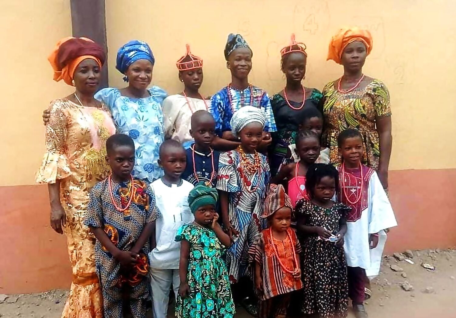 Pupils and staff in traditional attire on Cultural Day